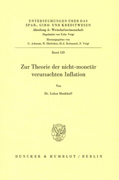 Zur Theorie der nicht-monetär verursachten Inflation Zur Theorie der nicht-monetär verursachten Inflation