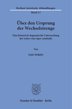 Über den Ursprung der Wechselstrenge Über den Ursprung der Wechselstrenge