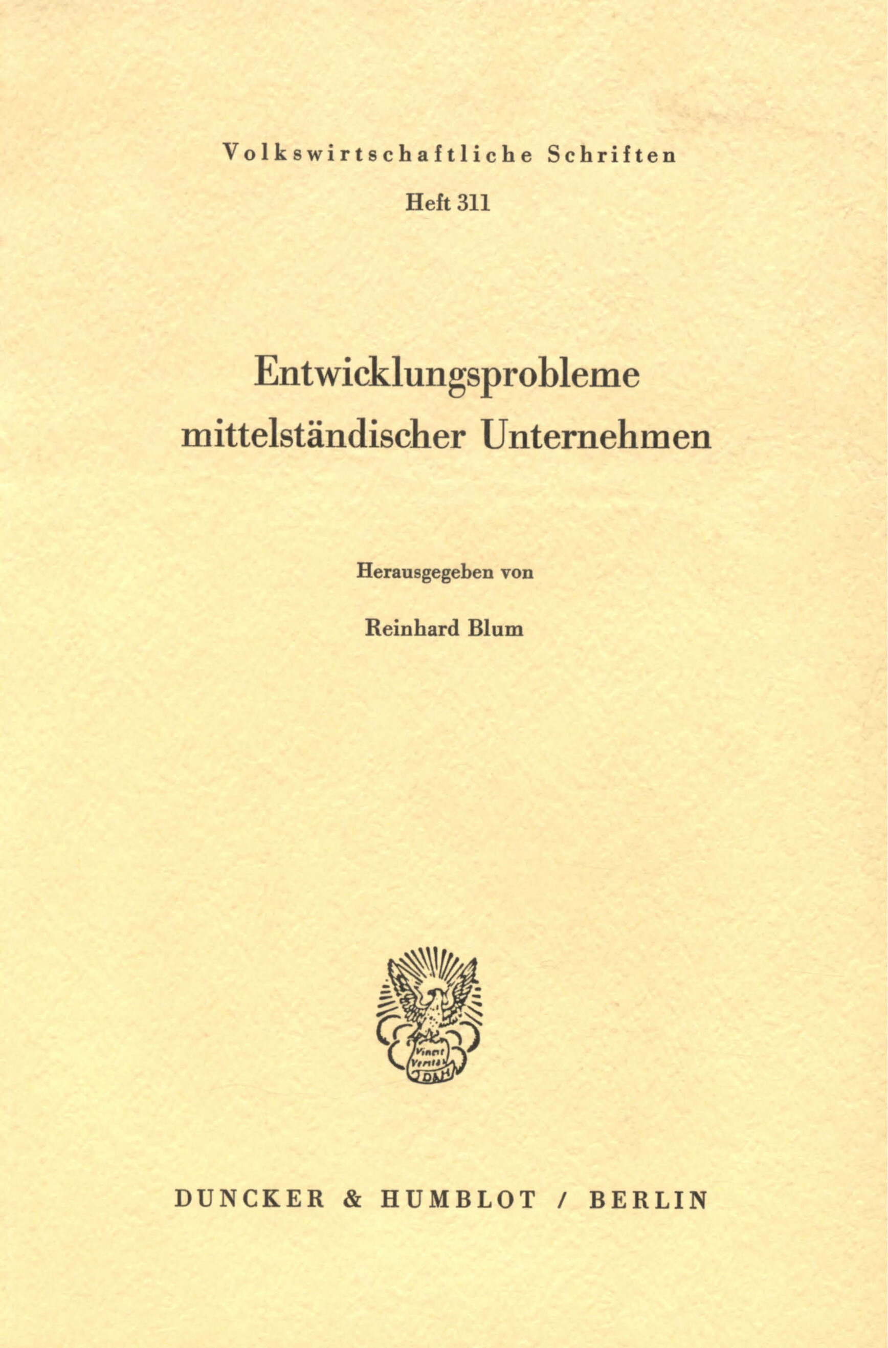 Entwicklungsprobleme mittelständischer Unternehmen