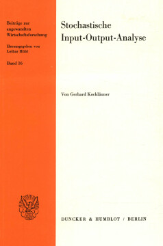 Stochastische Input-Output-Analyse Stochastische Input-Output-Analyse