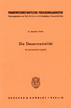 Die Steuermentalität Die Steuermentalität