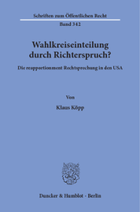 Wahlkreiseinteilung durch Richterspruch?