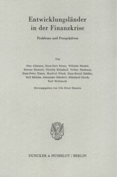 Entwicklungsländer in der Finanzkrise Entwicklungsländer in der Finanzkrise