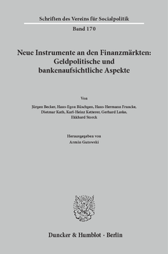 Neue Instrumente an den Finanzmärkten Neue Instrumente an den Finanzmärkten