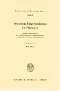 Frühzeitige Bürgerbeteiligung bei Planungen