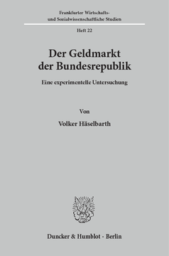 Der Geldmarkt der Bundesrepublik Der Geldmarkt der Bundesrepublik