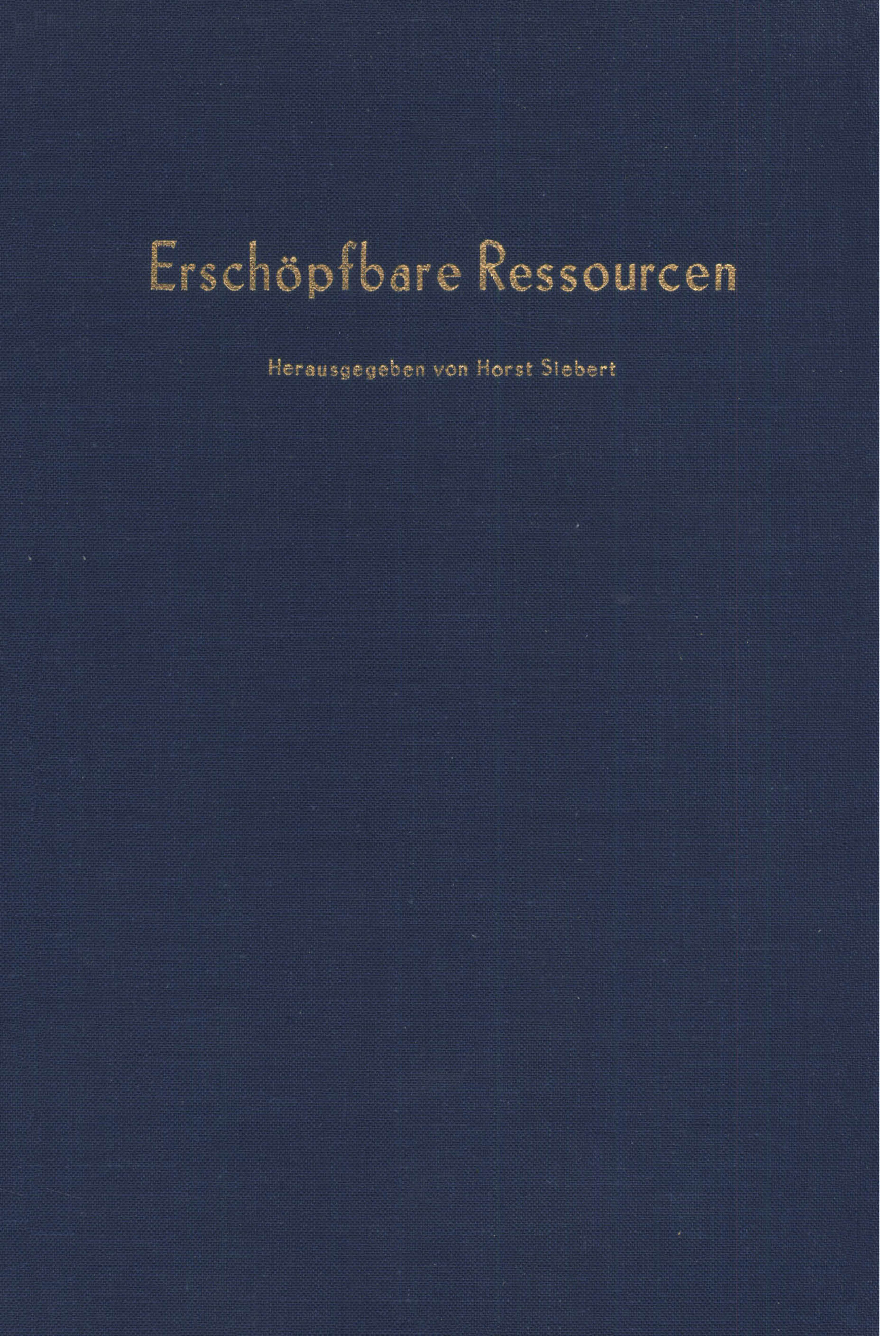 Erschöpfbare Ressourcen
