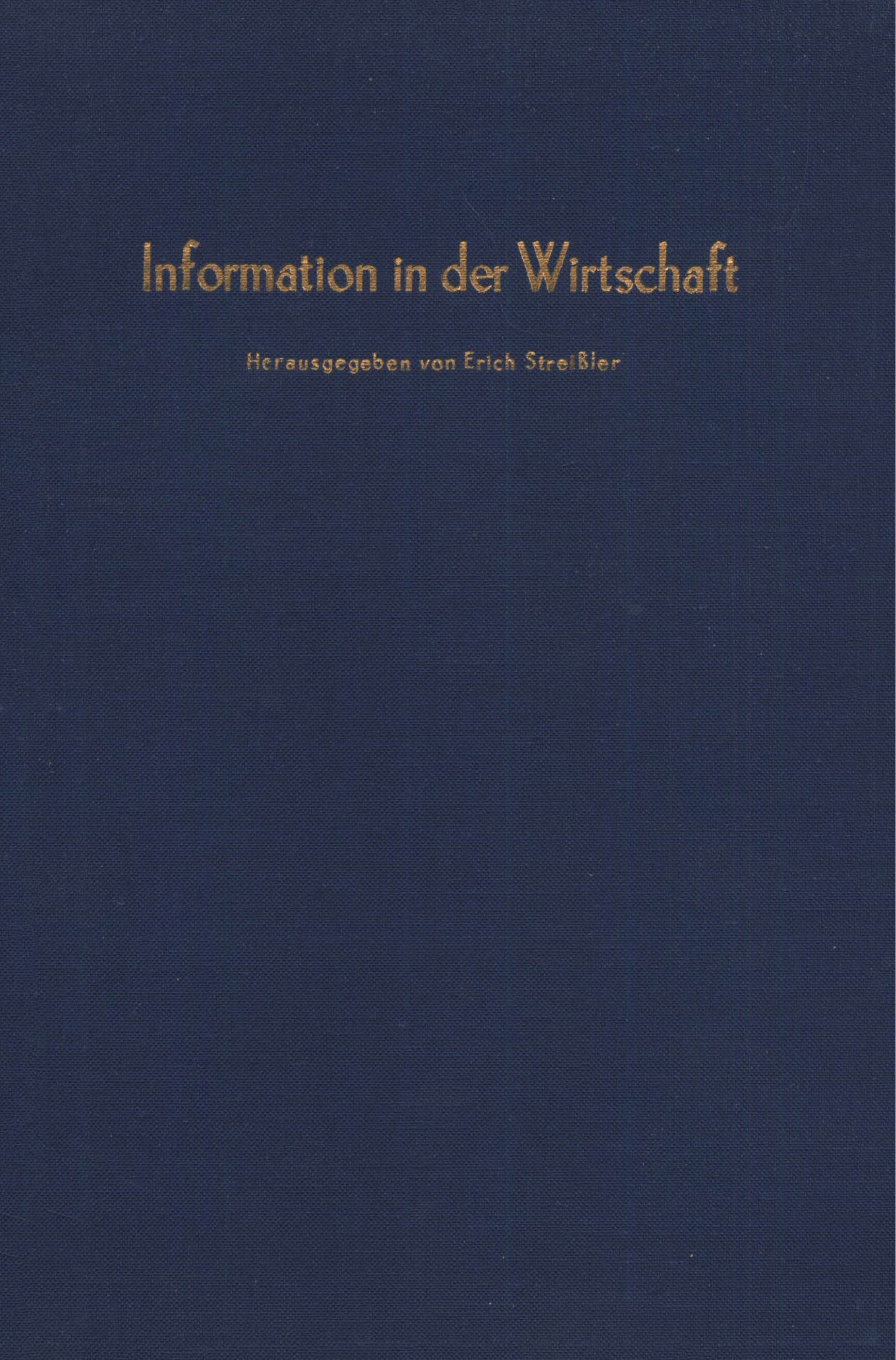 Information in der Wirtschaft
