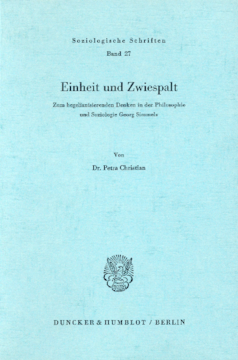 Einheit und Zwiespalt Einheit und Zwiespalt