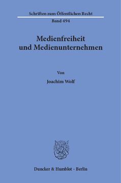 Medienfreiheit und Medienunternehmen Medienfreiheit und Medienunternehmen