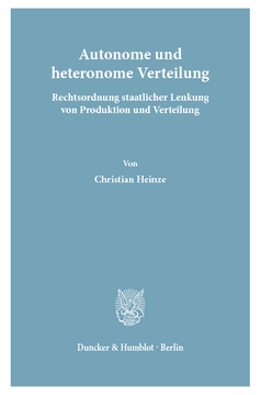 Autonome und heteronome Verteilung Autonome und heteronome Verteilung