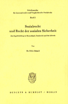 Sozialrecht und Recht der sozialen Sicherheit Sozialrecht und Recht der sozialen Sicherheit