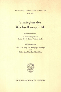 Strategien der Wechselkurspolitik