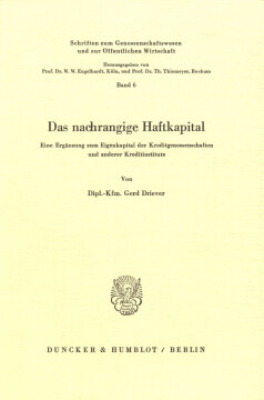 Das nachrangige Haftkapital Das nachrangige Haftkapital