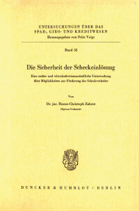 Die Sicherheit der Scheckeinlösung