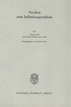 Studien zum Inflationsproblem Studien zum Inflationsproblem