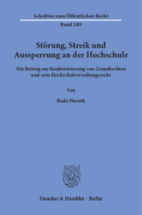 Störung, Streik und Aussperrung an der Hochschule