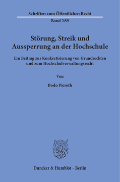 Störung, Streik und Aussperrung an der Hochschule Störung, Streik und Aussperrung an der Hochschule