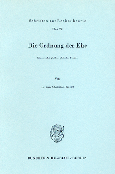 Die Ordnung der Ehe Die Ordnung der Ehe