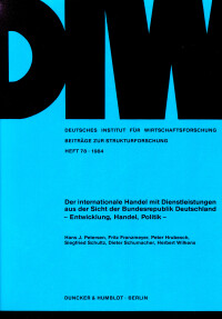 Der internationale Handel mit Dienstleistungen aus der Sicht der Bundesrepublik Deutschland