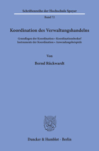 Koordination des Verwaltungshandelns