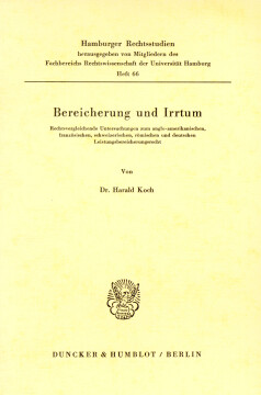 Bereicherung und Irrtum Bereicherung und Irrtum