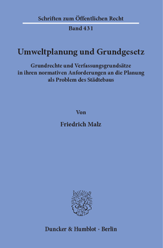Umweltplanung und Grundgesetz Umweltplanung und Grundgesetz