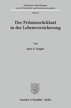 Der Prämienrücklauf in der Lebensversicherung Der Prämienrücklauf in der Lebensversicherung