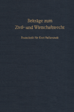 Beiträge zum Zivil- und Wirtschaftsrecht Beiträge zum Zivil- und Wirtschaftsrecht