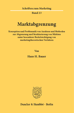 Marktabgrenzung Marktabgrenzung