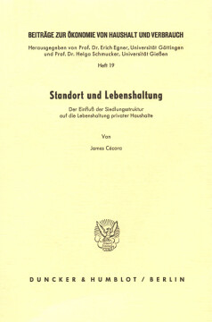 Standort und Lebenshaltung Standort und Lebenshaltung