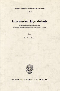 Literarischer Jugendschutz