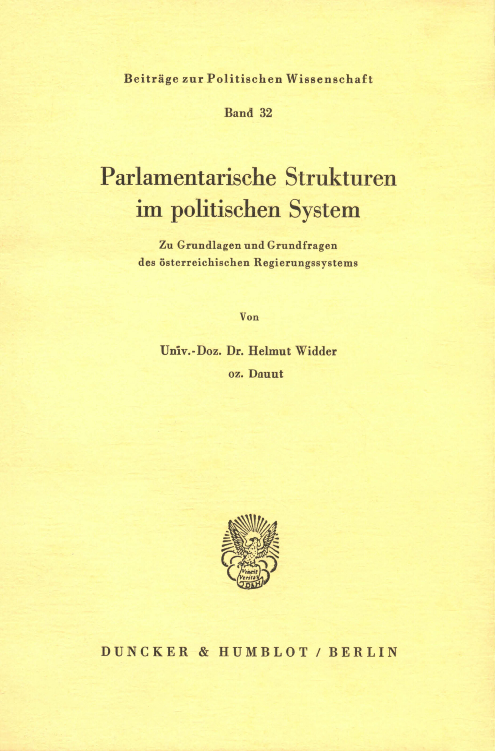 Parlamentarische Strukturen im politischen System