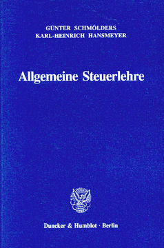 Allgemeine Steuerlehre Allgemeine Steuerlehre