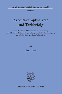 Arbeitskampfparität und Tariferfolg Arbeitskampfparität und Tariferfolg
