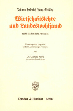 Wirtschaftslehre und Landeswohlstand Wirtschaftslehre und Landeswohlstand