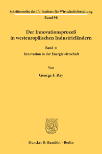 Der Innovationsprozeß in westeuropäischen Industrieländern