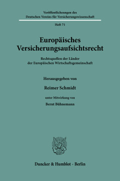 Europäisches Versicherungsaufsichtsrecht Europäisches Versicherungsaufsichtsrecht