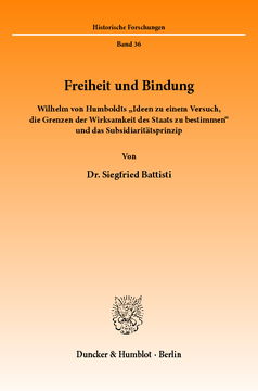 Freiheit und Bindung Freiheit und Bindung