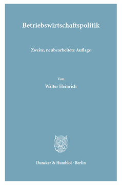 Betriebswirtschaftspolitik Betriebswirtschaftspolitik