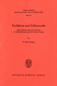 Verfahren und Völkerrecht Verfahren und Völkerrecht