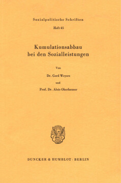Kumulationsabbau bei den Sozialleistungen Kumulationsabbau bei den Sozialleistungen