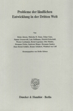 Probleme der ländlichen Entwicklung in der Dritten Welt Probleme der ländlichen Entwicklung in der Dritten Welt