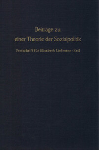 Beiträge zu einer Theorie der Sozialpolitik