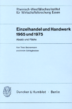 Einzelhandel und Handwerk 1965 und 1975 Einzelhandel und Handwerk 1965 und 1975