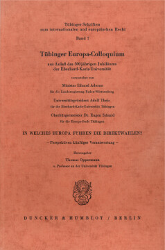 In welches Europa führen die Direktwahlen? In welches Europa führen die Direktwahlen?