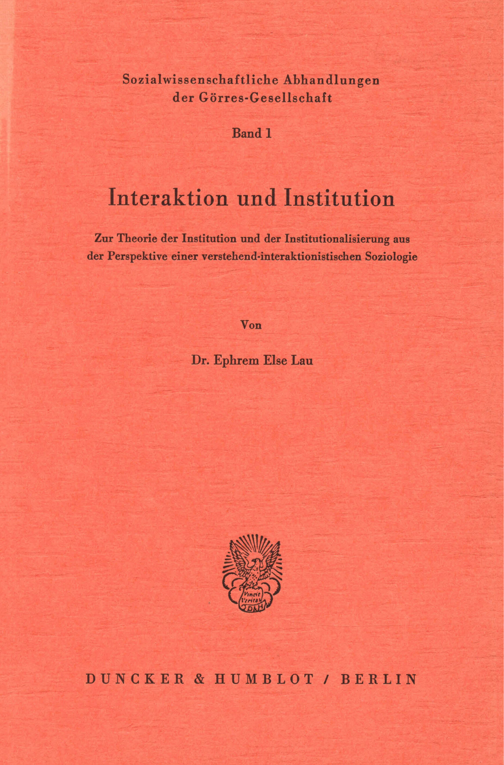 Interaktion und Institution
