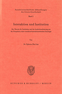 Interaktion und Institution