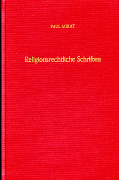 Religionsrechtliche Schriften Religionsrechtliche Schriften