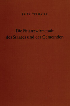 Die Finanzwirtschaft des Staates und der Gemeinden Die Finanzwirtschaft des Staates und der Gemeinden